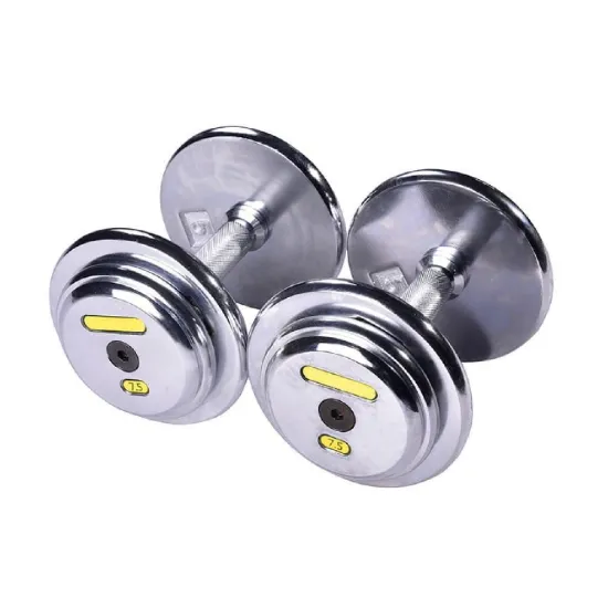 NtaiFitness Chrome Dumbbell Set - Heavy-Duty Gym Gear & Plate Storage