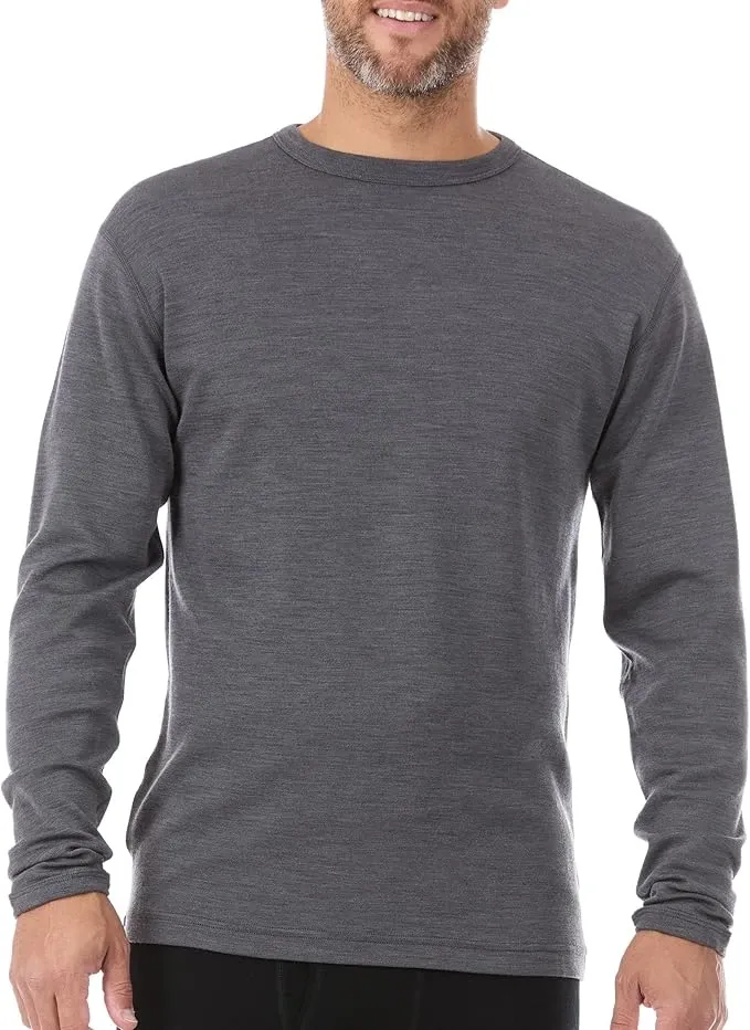 XXXXL Ridge Merino Wool Long Sleeve Workout Shirt for plus-size athletes, ideal for cold weather hiking and running