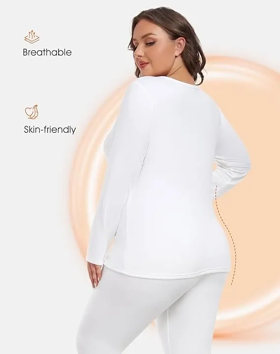 XXXXL MOSCOAL Thermal Fleece-Lined Workout Top for cold weather training