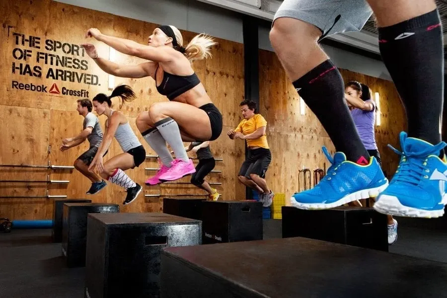 photo collage of U.S. CrossFit boxes doing Cindy